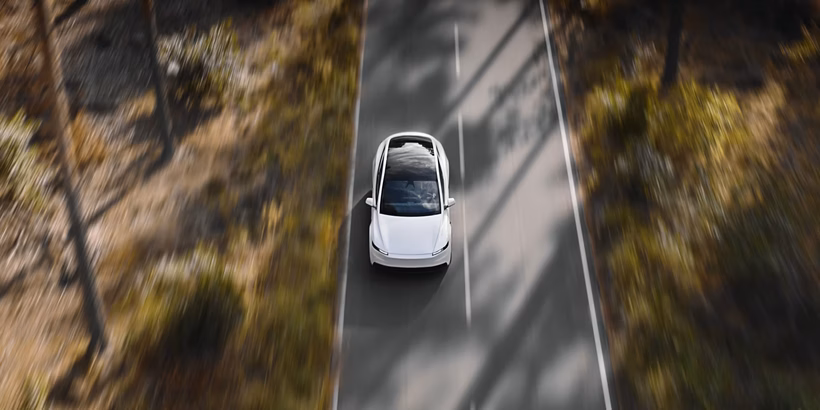 Tesla Model Y driving