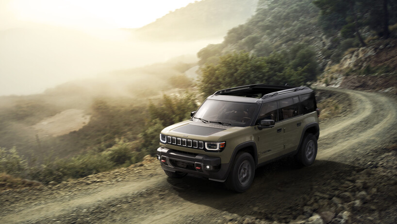 Jeep recon on a mountain road