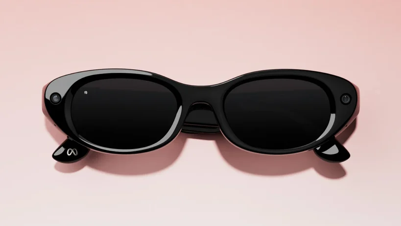 Meta Glasses on a pink background