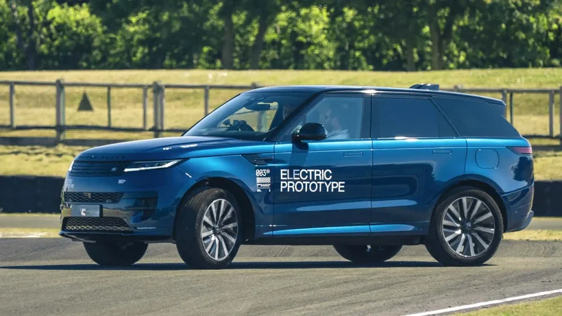 Prototype range rover driving
