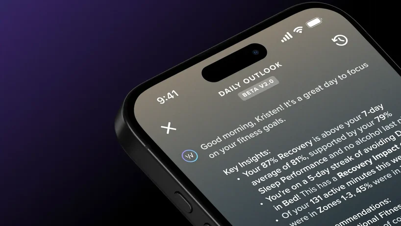 Image showing Whoop's AI-powered daily outlook