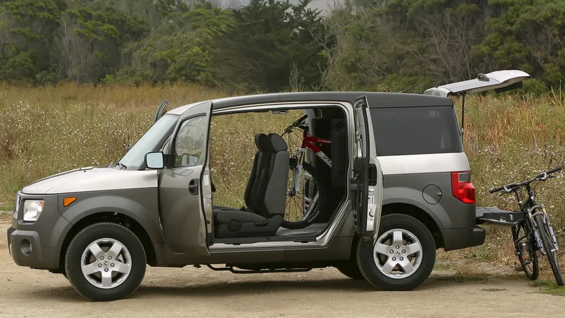 2003 Honda Element with all of its doors opened