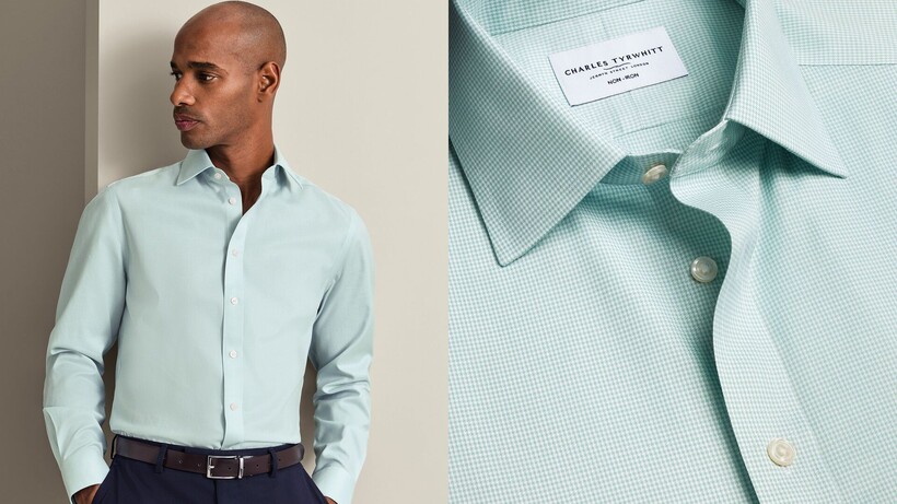 Charles Tyrwhitt Non-Iron Twill Puppytooth Shirt