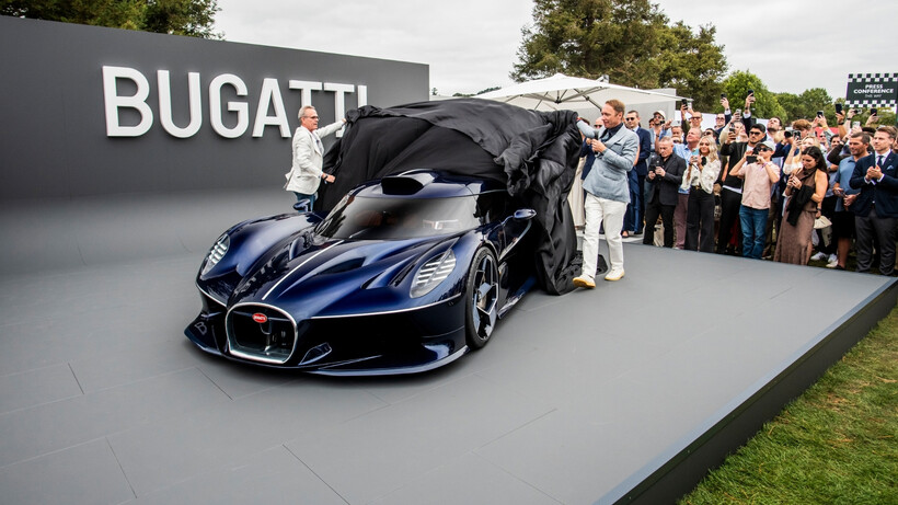 Bugatti Tourbillon V16 hypercar representing the brand’s new generation of performance cars