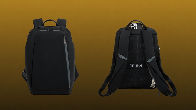 TUMI AXIS collection featuring lightweight nylon backpacks, totes and crossbody bags