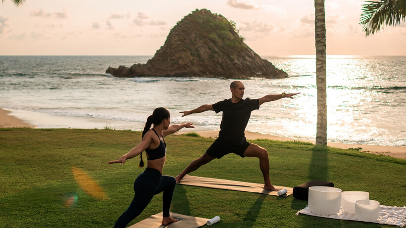 Four Seasons Resort Tamarindo spa surrounded by lush tropical greenery in Mexico