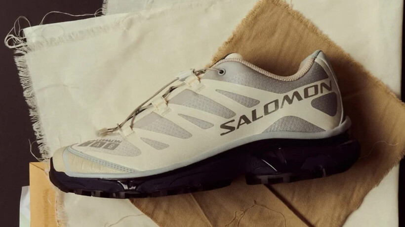 Salomon XT-4 OG sneakers in Pearl Blue, Grisaille and Vanilla Ice with technical trail-inspired detailing