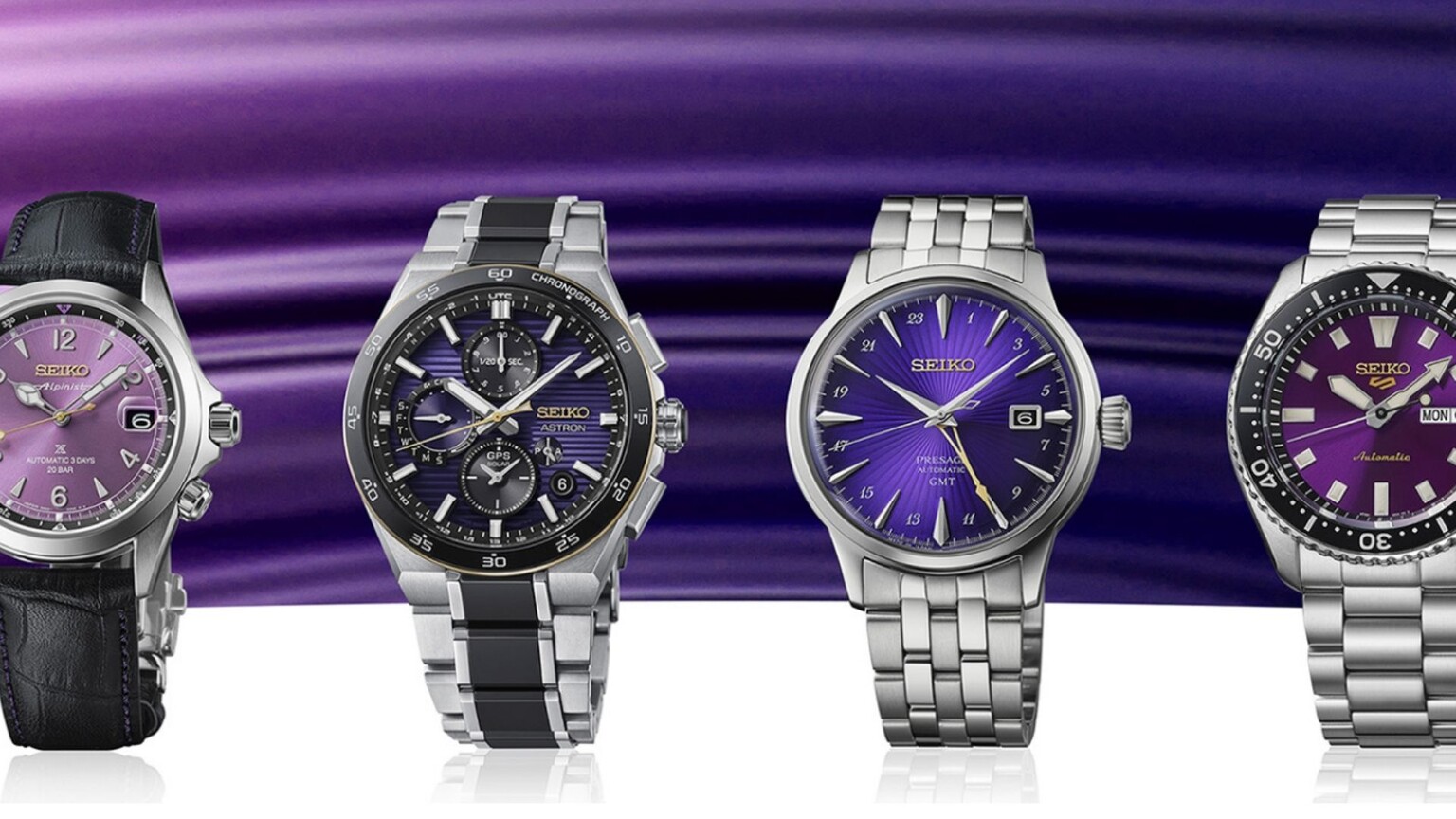 Seiko celebrates its 145th anniversary with no less than six purple watches