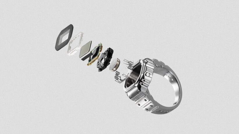 Casio CRW-H001 smart ring with digital display and health-tracking features