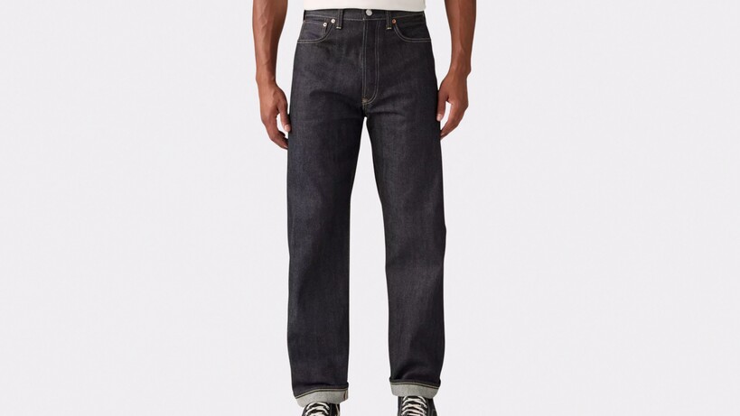 Levi’s Vintage Clothing 1942 501 jeans in rigid dark selvedge denim with cinch-back waist