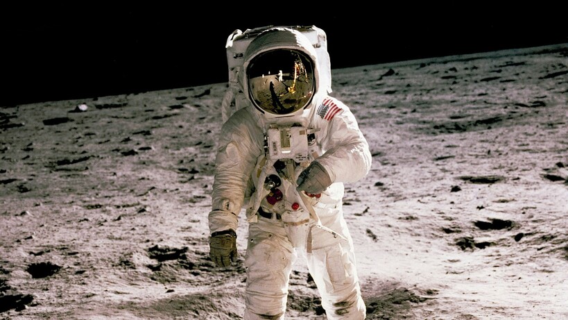 image showing an astronaut on the moon